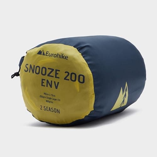 Eurohike Snooze 200 Sleeping Bag for Adults, Teens, Kids, 1 Person, 2 Season, Spacious, Lightweight, Rectangular, Indoor & Outdoor Use, Camping, Hiking, Backpacking, Travelling, Stuff Sack (Navy) — view 5