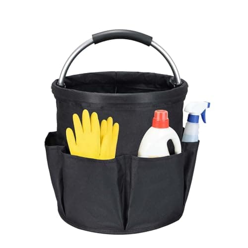 DASBET Cleaning Caddy with Handle, Collapsible Cleaning Caddy & Tool Bucket