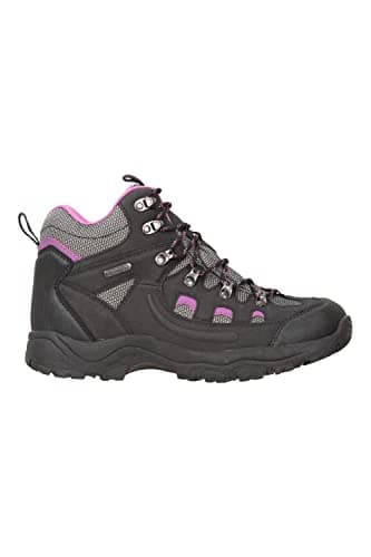 Mountain Warehouse Adventurer Womens Waterproof Boots - Durable Hiking Shoes, Breathable, Synthetic Upper, Mesh Lining, Cushioned Footbed - Ideal for Walking & Trekking, Black, Womens Shoe Size 6 UK — view 3