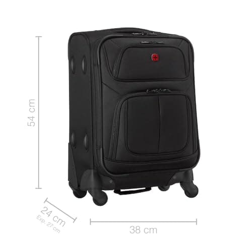 Wenger Sion Carry-On Soft-Shell Suitcase S, 40/45 l Expandable, Black — view 2