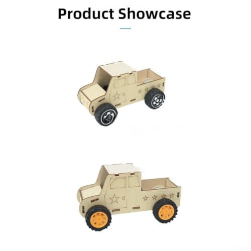 STEM Projects For Kids, DIY Wooden 4WD Remote Control Car Model — view 2