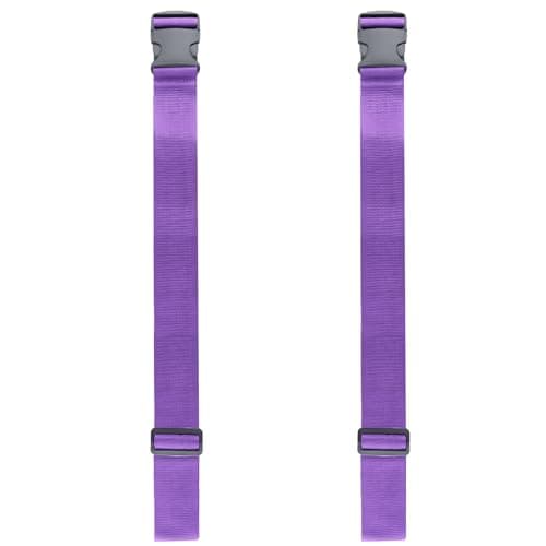 Heavy Duty Luggage Straps for Suitcases Packing Belts Travel Accessories Adjustable Bag Strap 2 Pack (Purple) — view 2