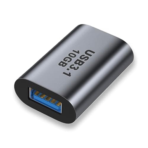 USB 3.1 Female to USB-C Female Adapter 10Gbps Data Transfer with 3A Quick Charging A to C Converter Aluminum Alloy Universal for Laptop PC Phone Tablet Travel USB-C Gadgets & Hard Drive Storage