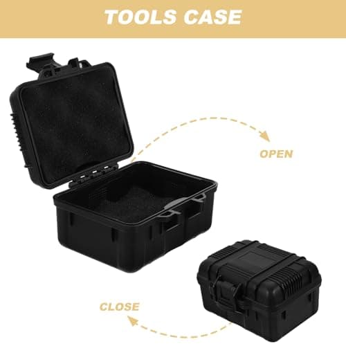 HEMOTON Portable Plastic Toolbox Lightweight Design and Reinforced Corners, Multi-purposes Tools Case for Travel and Personal Use, Small Capacity Storage Box for Back to School Decor — view 4