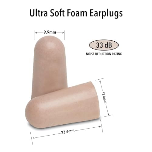 Mack's Ultra Soft Foam Earplugs, 100 Pair Bag - 33dB Highest NRR, Comfortable Ear Plugs for Sleeping, Snoring, Travel, Concerts, Studying and Loud Noise | Made in USA, Beige — view 2