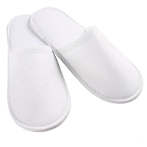 Blendra 20 Pairs Hotel Slipper, White Disposable Closed Toe Guest Slippers for Hotel, Spa, Party, Travel, Spa Slippers for Women and Men, Anti-slip — view 4