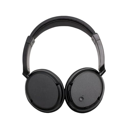RETRADEKING Wireless TV Headphones, Comfort Fit Over-Ear RF Headphones with FM Radio for Adults and Seniors, HiFi Stereo Lightweight Headsets with Deep Bass for Home Office Travel - Black — view 2