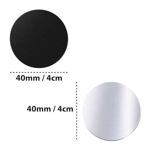 BOULTON Metal Plate for Magnetic Phone Holder - Pack of 2 | Thin Round and Rectangle Adhesive Stickers | Phone Case for Car Mount Magnet Sticky Pads — view 6
