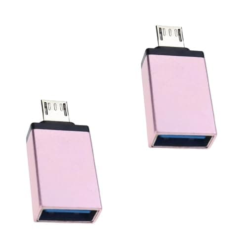 2Pack USB C Male to USB3.0 Female, Rose Gold INTERFACE, Rose Gold A