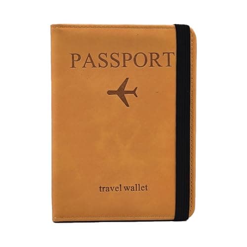 1X Yellow RFID Passport Holder Cover & Travel Wallet, RFID Blocking Organiser for Tickets, Cash & Cards ,Credit Cards Holder, Airport Essentials Passport Case for Men & Women, Travel Accessories — view 2