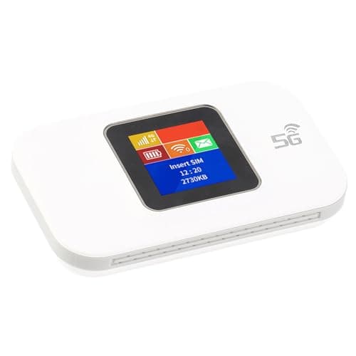 Ghzste Mobile WiFi Hotspot Router 4G Portable WiFi 1.44in Color Screen Mobile Hotspot Router with Micro SIM Card Slot for Phone Tablet Laptop (White) — view 5