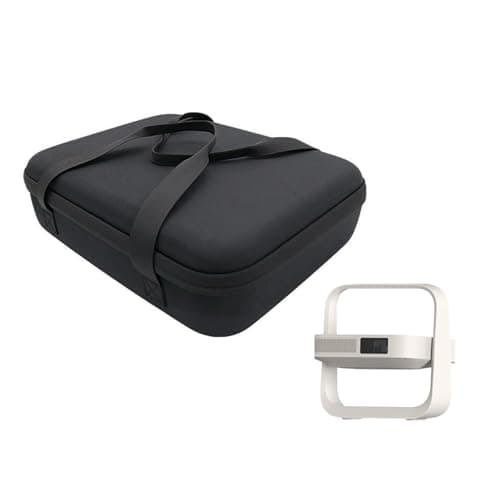 Soft Storage Bag Portable Projector for XGIMI Elfin Flip - Portable Thick Storage Bag with Adjustable Shoulder Strap, Mesh Pocket Design for Accessories, Hard Black, Casual