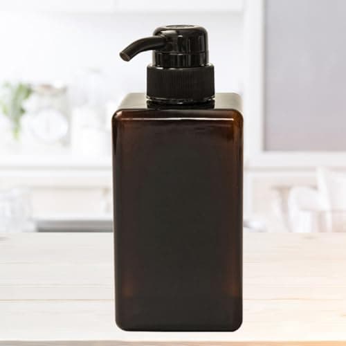 WRITWAA 2pcs Ml Refillable Lotion Dispenser Bottle in Brown Plastic with Large Capacity for Travel and Bar Use, Pump Bottle for Shampoo, Body Care Products Storage — view 4