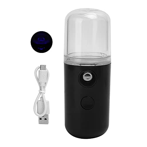XOYIXOYI Facial Mist Spray, for All Skin Types, Portable Water Atomizer, Fine Mist Hydration, USB Rechargeable, Travel Size (Black)