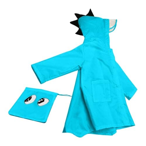 1-6 Years Kids Raincoats UK Sale Clearance Toddler Boys Girls Waterproof Rain Jacket Hooded Rain Poncho Cute Dinosaur Raincoat Outwear Reusable Rainwear Outdoor Camping, Emergency Situations, Travel — view 3