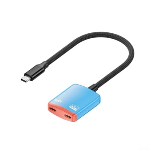 EcoLivzen AR Glasses Charging Adapter 8K@60Hz for Travel Use(Red+Blue)