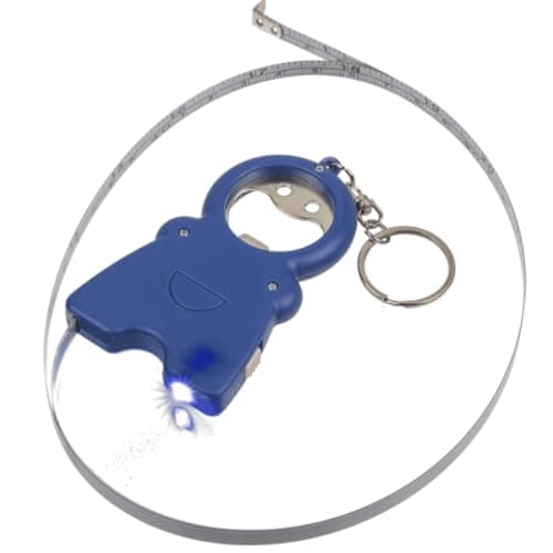 Multi Tool Keyring Bottle Opener with LED Light & Mini Tape Measure 4.9 x 8cm, Pocket Keychain Tool Compact Gadget, 3 Assorted Colours One Supplied, Small Gadget Gift for Men Women Camping Travel — view 4