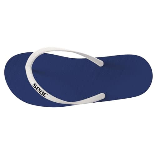 SEAC Unisex Ohau Rubber Flip Flops For Sea, Pool, Beach And Boat, Blue White, 9.5/10 UK
