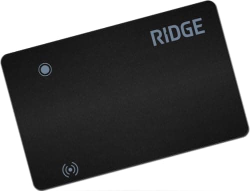 Ridge Wallet Tracker Card Compatible with Apple Find My, Slim Tracking Card - Wallet Finder, Item Locator for Luggage Tags, Passports, Phone - MFi Certified, IP68 Water Resistance (w Google)