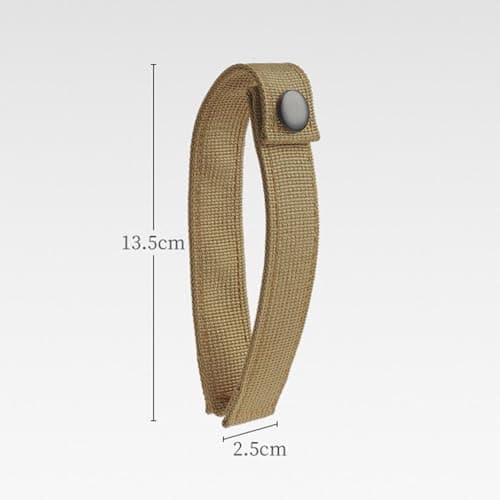 mophrati Durable Strap Nylon Features Backpack Straps And Kettle Key Holder Connection In Outdoor Travel Scenarios Strap Nylon Snap Attachment Adaptor Cords Organizer Rucksack, Khaki, 13.5x2.5cm — view 6