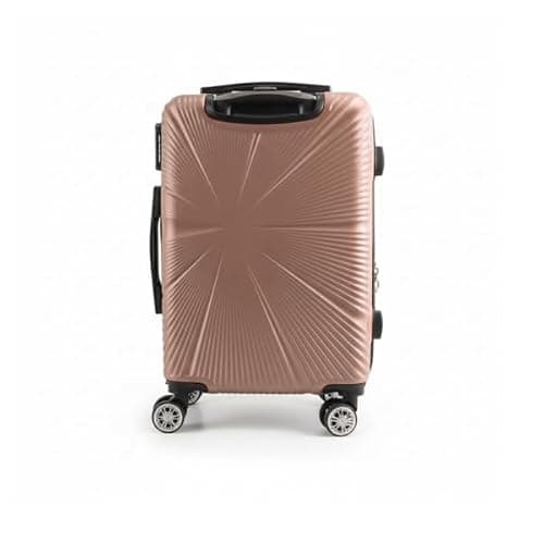 53X38X22CM Cabin Suitcase 4 Wheel Hardshell Expandable Luggage Case Hand Carry On ABS (T-HC-CABIN-2029) (Rose Gold) — view 4