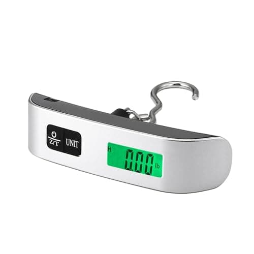 Portable La Weight Scale 110lb 50kg Digital Hook Scale with LCD Display 6 Pack Travel Bagga Balance Tool for Suitcases & Handheld Use — view 2