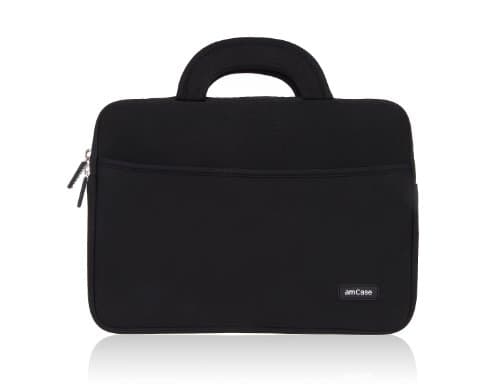 amCase Chromebook Case-11.6 to 12 inch Neoprene Travel Sleeve with Handle-Black — view 2