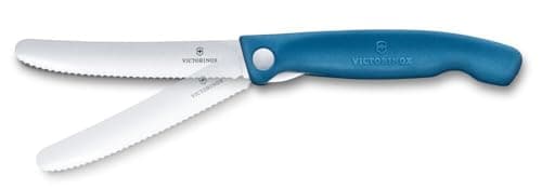 Victorinox Swiss Classic Folding Picnic Knife, 11cm Serrated Blade, Blue — view 3