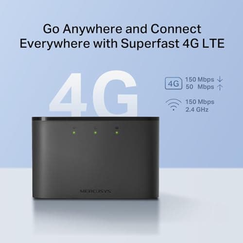 MERCUSYS MT110 Portable WiFi MiFi, 4G Router with SIM Slot, Mobile Hotspot — view 3