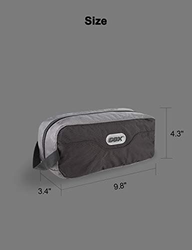 GOX Premium Toiletry Bag, Dopp Kit Case for Travel, Multifunction Cosmetics Organizer Pouch (Black/Grey) — view 5