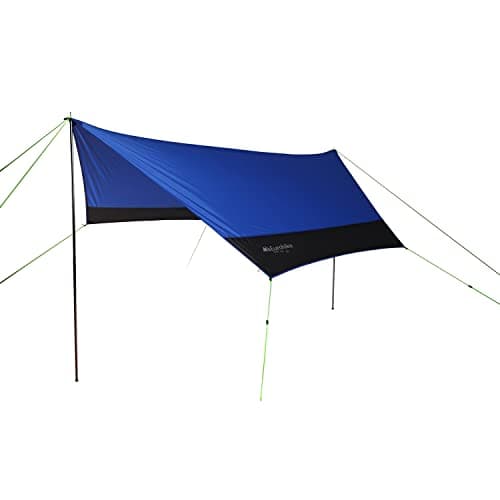 Eurohike Universal Tarp Shelter with 2 King Poles & Multiple Height Options, Hammock Tent, Sun Shade, Ideal for Backpacking, Hiking, & Wild Camping, 1500mm HH, Blue, 2.1m x 1.5m