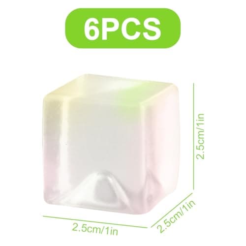 6 Pack Cube Sensory Squeeze Toys BPA Free TPR Fidget Set — view 2