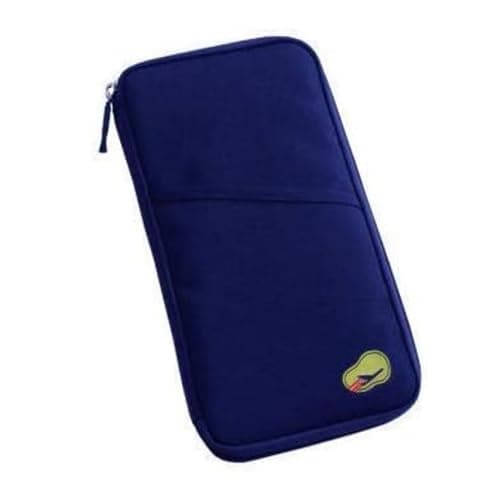 LND Gifts Passport Holder Travel Wallet - Family Passport Document Organizer, Navy Holiday Accessories - Family Travel Holder for 4 People, Holiday Gifts Essential for Travelling