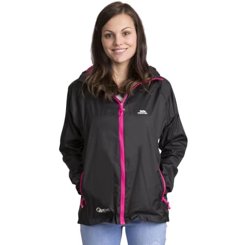 Trespass Womens Quikpac Packable Waterproof Walking Jacket - Black - 3XL