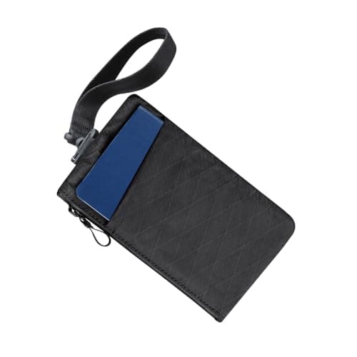 ALPAKA Zip Clutch, Men's Zipper Wallet with Card Slot for Travel, Black