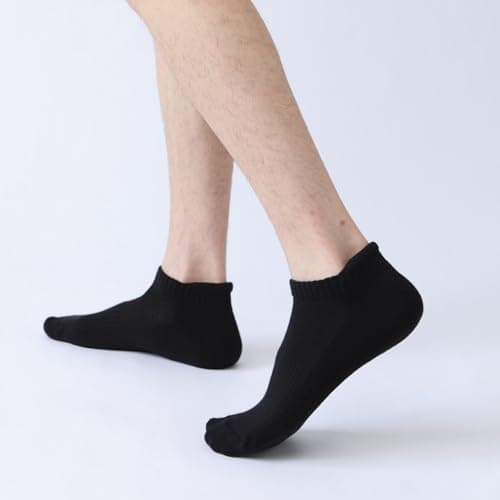 Josnown Men’s Trainer Socks 6 Pack – Cushioned Running & Gym Ankle Socks — view 2