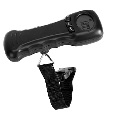 Luggage Scale, Balanzza Luggage Ight Scale Black Abs 44Kg/97Lb Portable Luggage Weight Scale Travel Hanging Luggage Scale Electronic Weight, Portable Ighing Scale, Digital Luggage Scales With Straps F — view 6