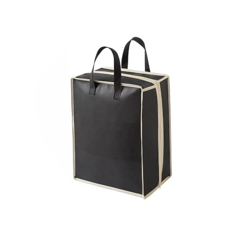 Foldable Travel Shoe Storage Bag – Portable Organiser Holds Up to 6 Pairs – Dustproof Zip Case with Handles – Compact Luggage Packing Solution for Home or Holiday – Multiple Colours (Black) — view 2