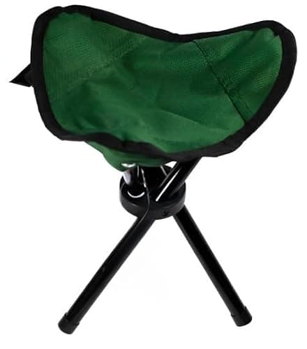 Unibos | Folding Stool Tripod Tall Lightweight Camping Chair Stool Compact Portable Fishing Tripod Collapsible for Outdoor Travel Walking Garden Backpack Hold Up 100 KG — view 2