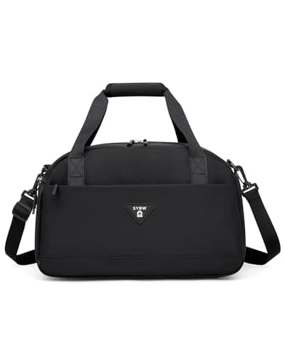 Micmores for Ryanair Cabin Bags 40x30x20 Underseat, Water Resistant Nylon Travel Bag for Women Men, Carry on Bag with Wet Dry Pocket, Durable Weekend Overnight Bag 20L (Black)