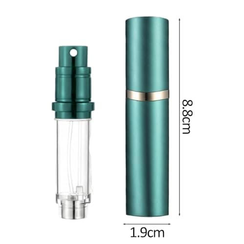 BMYUK Perfume Atomiser 5ml Portable Travel Spray Bottle Refillable Mini Size Perfume Atomizer Bottom Filling for Women and Men Purse Handbag Pocket Luggage (Green) — view 2