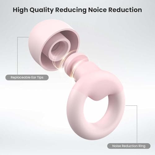 JUSTRVN Ear Plugs for Sleeping, 2 Pairs of Reusable Earplugs for Noise Reduction 25dB-30dB with 8 Ear Tips, Soft Hearing Protection Ear Plugs for Concert,Noise Sensitivity, Study & Work — view 3