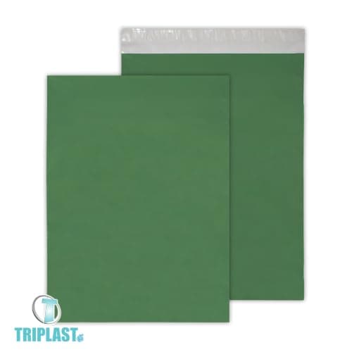 Triplast 12 x 16-Inch Plastic Mailing Postal Bag - Olive Green (Pack of 100) — view 2