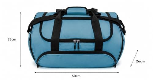 Lightweight Cabin Holdall Travel Gym Weekend Bag, Turquoise, 42L — view 2