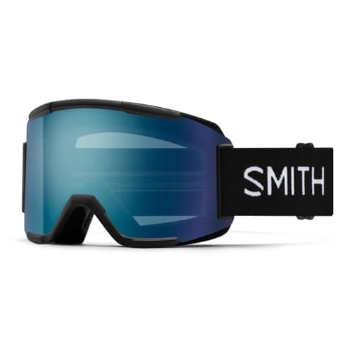 Smith Optics Square XL Ski Snowboard Goggles Black ChromaPop Everyday Blue Mirror