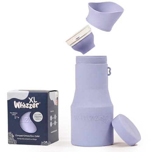 Whizzer™ - Discreet Portable Toilet For Adults - Seen on Dragons Den - Travel Essentials for Festivals, Camping, Caravans & Travel - Silicone Pee Bottle for Men & Women - Portable & Leakproof - 700ml