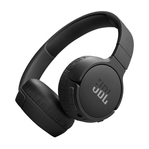 JBL Tune 670 NC Wireless On-Ear Bluetooth Headphones with Adaptive Noise-Cancelling Technology and Lightweight Design, 70-Hour Battery Life, Black