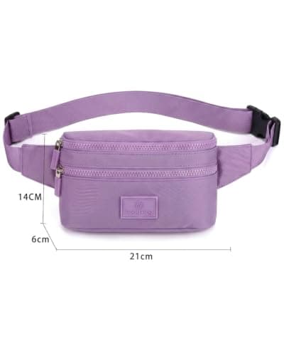 Bumbags Waist Fanny Pack Ladies Fashion Bum Bag with Adjustable Belt for Sport Hiking Girls Women (deep Purple) — view 6