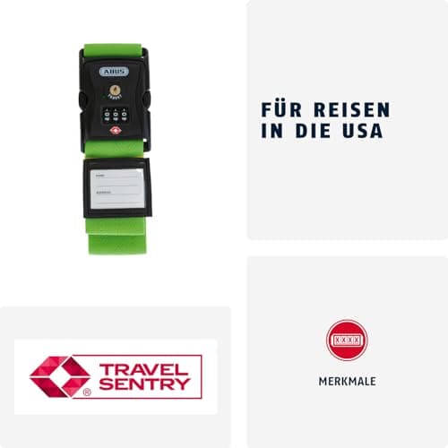 ABUS Luggage Strap 620TSA/192 with TSA Lock - 3-Digit Code, Green — view 2