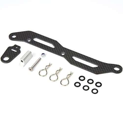 HobbyMarking RC Car Carbon Fiber Battery Mount Plate Transponder Stay Set for Tamiya TT-02 TT-02B TT-02D Chassis Upgrades Parts #54555 — view 2